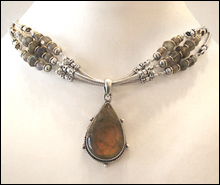 Necklace Sterling Silver Labradorite Abraham